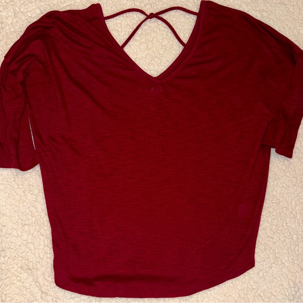 Maurices Red V Neck Top